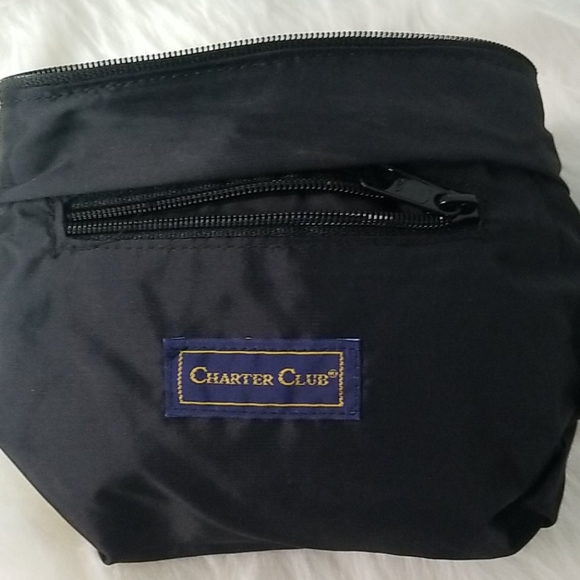 CHARTER CLUB TWO PIECE BLACK CROCHET PURSE / WCASE - Picture 5 of 8